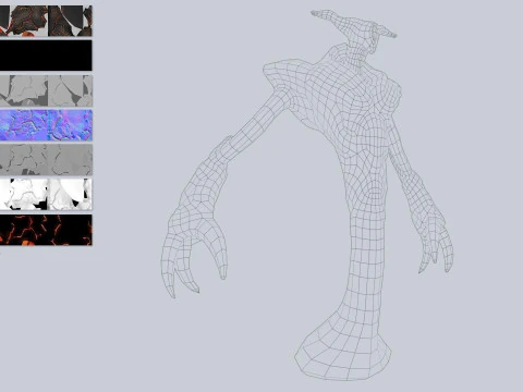 Magma creature 3D Model