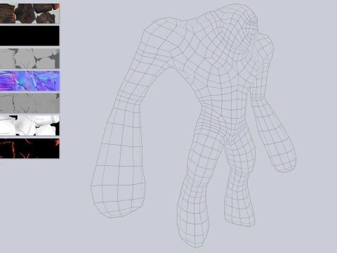 Magma creature 3D Model