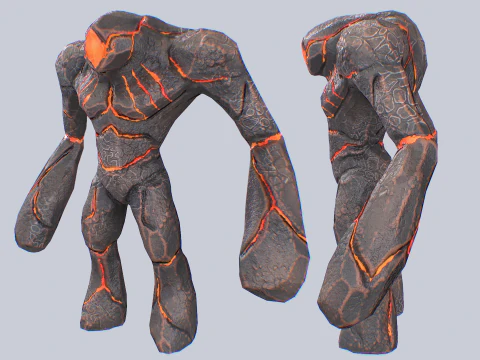 Cole&ccedil;&atilde;o de criaturas de magma Modelo 3D