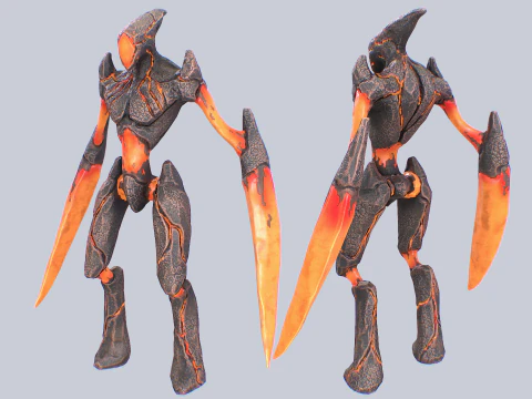 Cole&ccedil;&atilde;o de criaturas de magma Modelo 3D