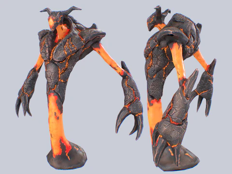 Cole&ccedil;&atilde;o de criaturas de magma Modelo 3D