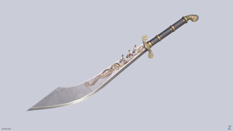 Scimitarra Modello 3D .c4d .max .obj .3ds .fbx .stl .blend