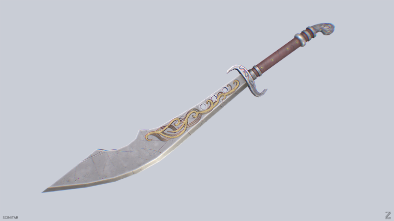 Scimitar 3D 모델 .c4d .max .obj .3ds .fbx .stl .blend 