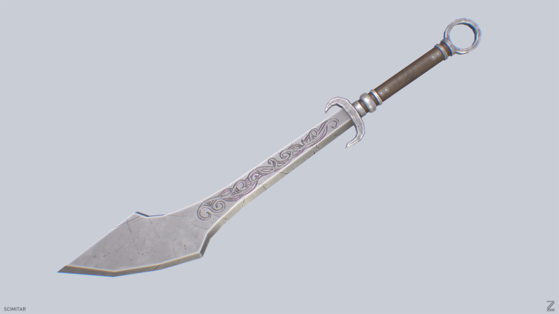 Scimitar 3Dモデル .c4d .max .obj .3ds .fbx .stl .blend 