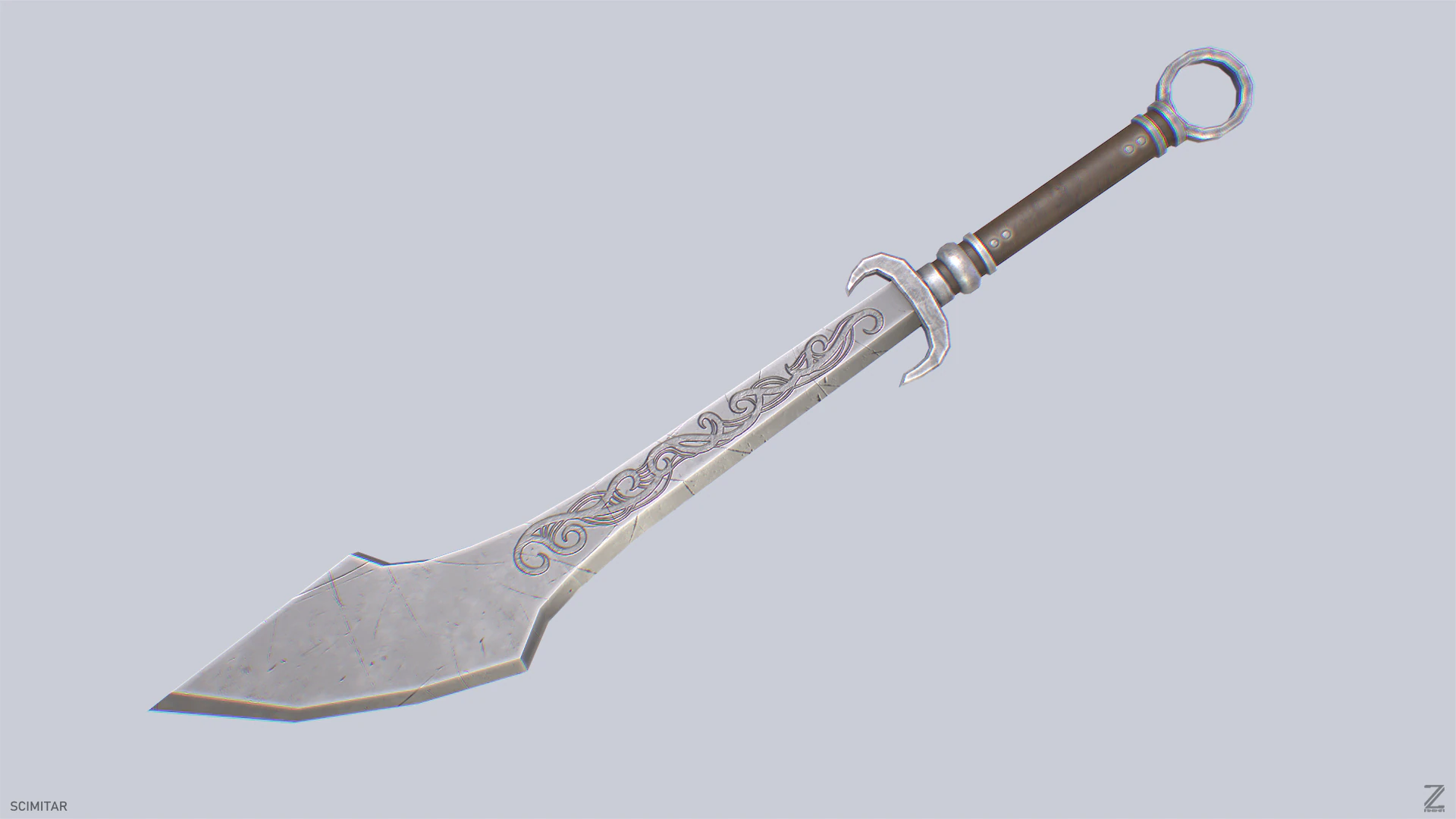 Cimitarra Modelo 3D .c4d .max .obj .3ds .fbx .stl .blend 