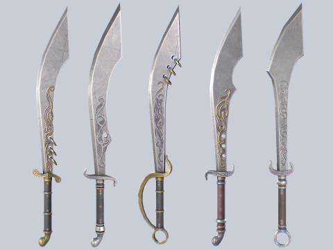 Scimitar collection 3D Model