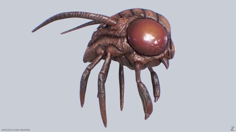 Infested flying creature 3D 模型 .c4d .max .obj .3ds .fbx .stl .blend 