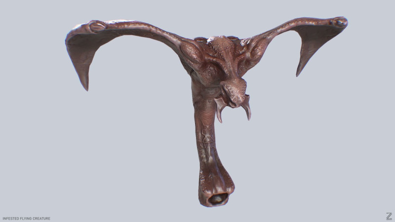 Infested flying creature 3D 모델 .c4d .max .obj .3ds .fbx .stl .blend 