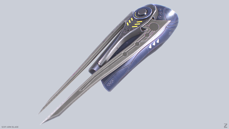 Scifi arm blade Modelo 3D .c4d .max .obj .3ds .fbx .stl .blend 