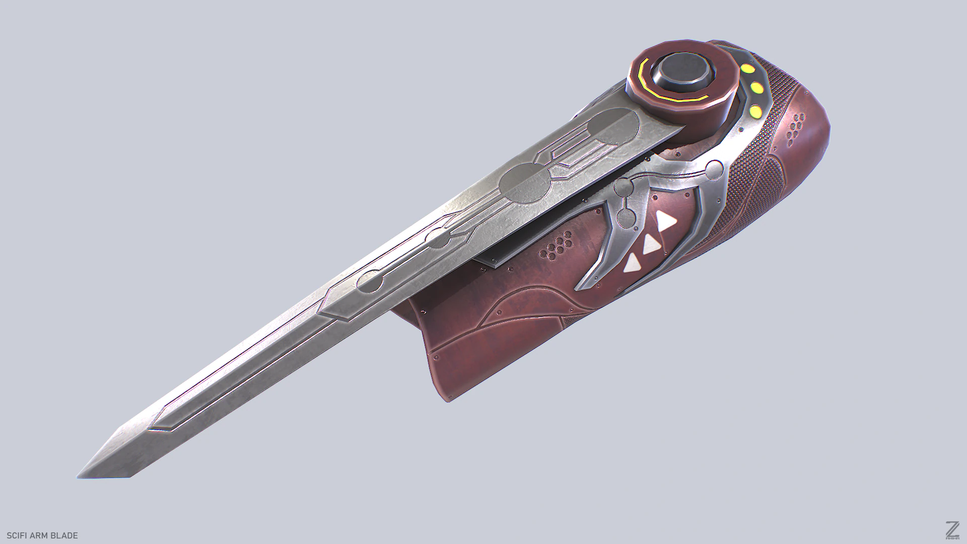 Scifi arm blade 3D Model .c4d .max .obj .3ds .fbx .stl .blend 