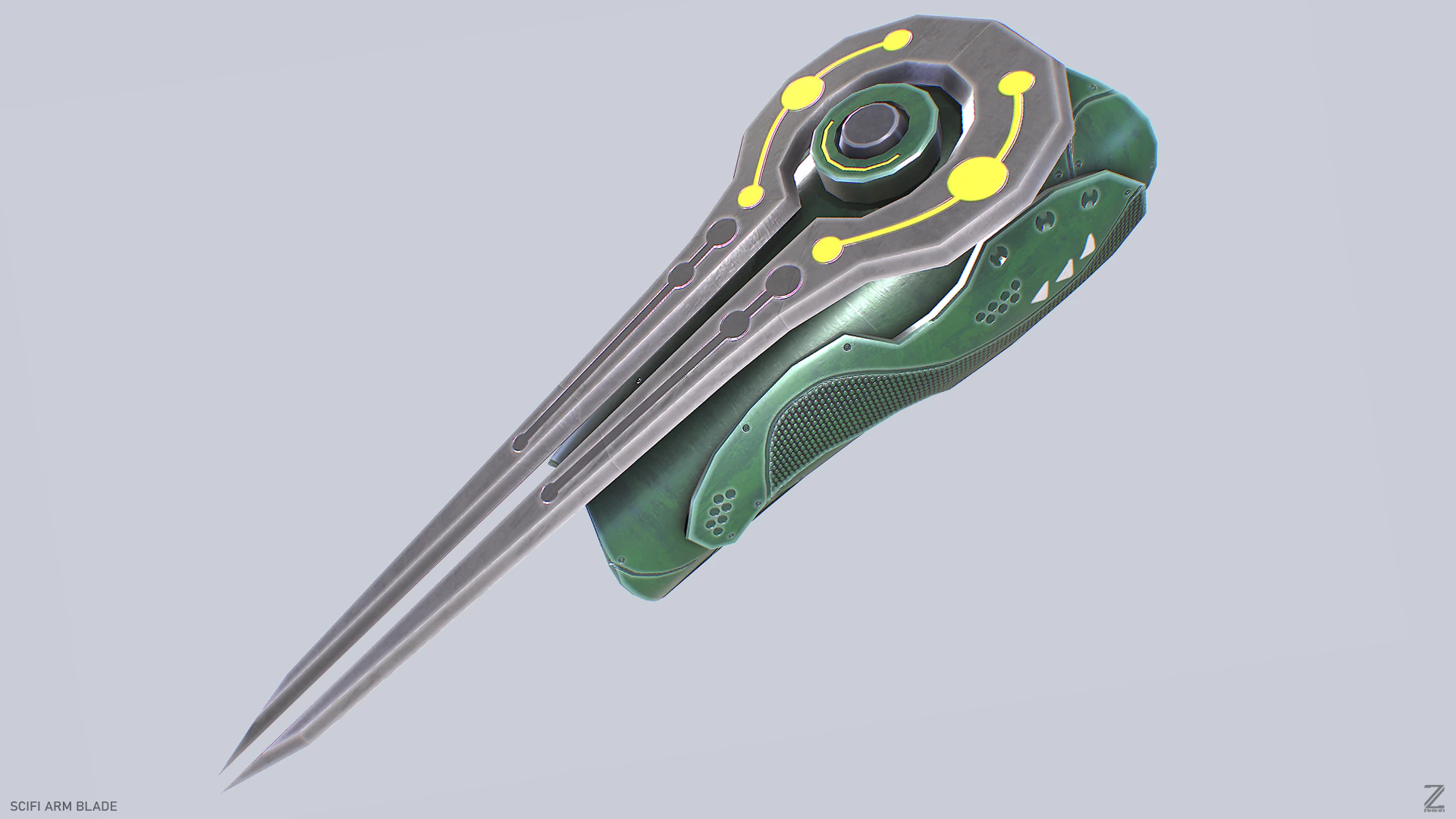 Scifi arm blade 3D Model .c4d .max .obj .3ds .fbx .stl .blend