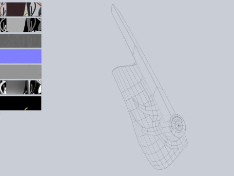 Scifi arm blade collection 3D 모델