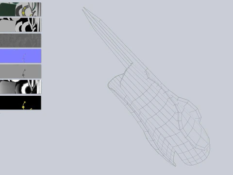 Scifi arm blade collection 3D Model