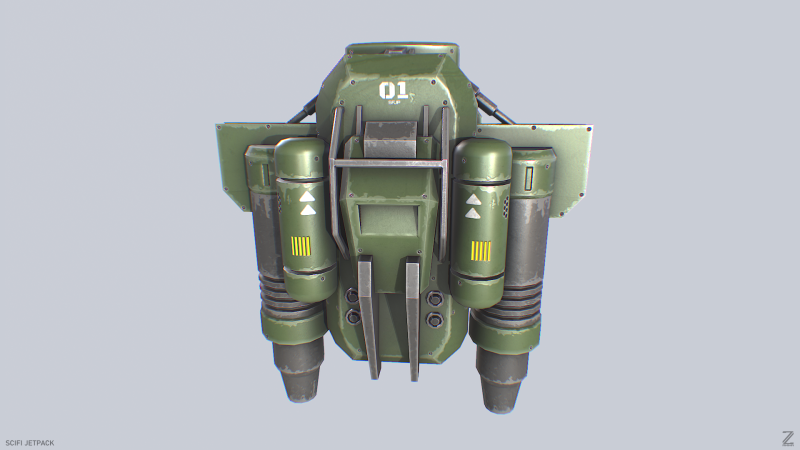 Scifi Jetpack Modello 3D .c4d .max .obj .3ds .fbx .stl .blend 