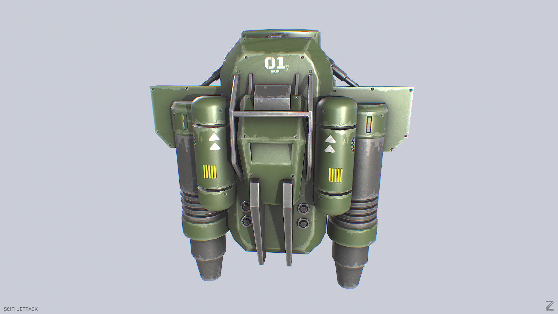 Scifi Jetpack 3D Model .c4d .max .obj .3ds .fbx .stl .blend 