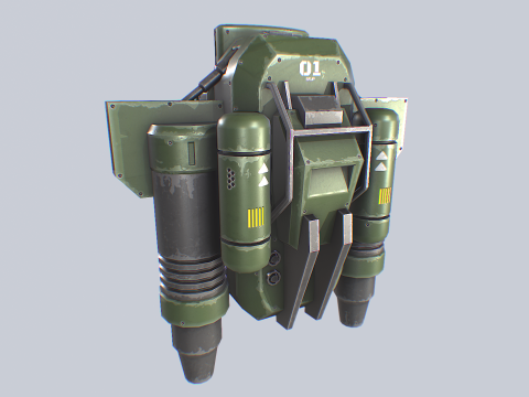 Scifi Jetpack Modello 3D