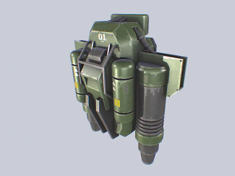 Scifi Jetpack 3D Model