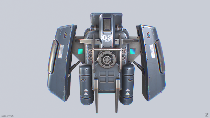 Scifi Jetpack 3D 模型 .c4d .max .obj .3ds .fbx .stl .blend 