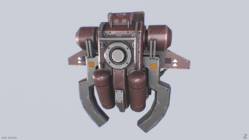 Scifi Jetpack 3D Model .c4d .max .obj .3ds .fbx .stl .blend 