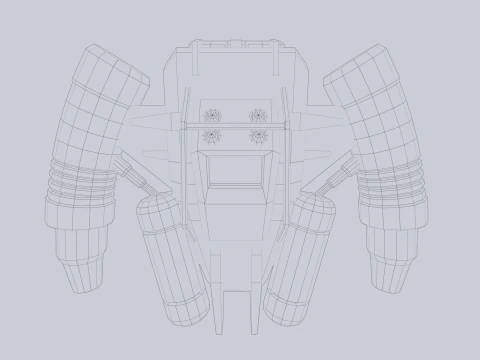 Scifi-Jetpack 3D Modell