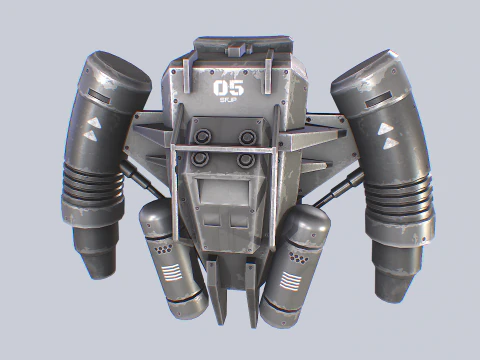 Scifi-Jetpack 3D Modell