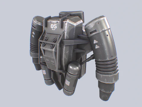 Scifi-Jetpack 3D Modell