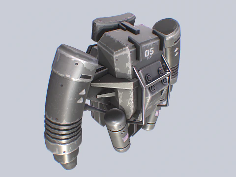 Scifi-Jetpack 3D Modell