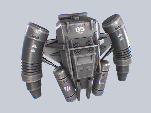 Scifi Jetpack 3D Model