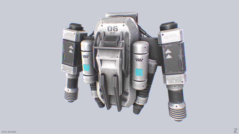 Scifi Jetpack 3D-Modell .c4d .max .obj .3ds .fbx .stl .blend 