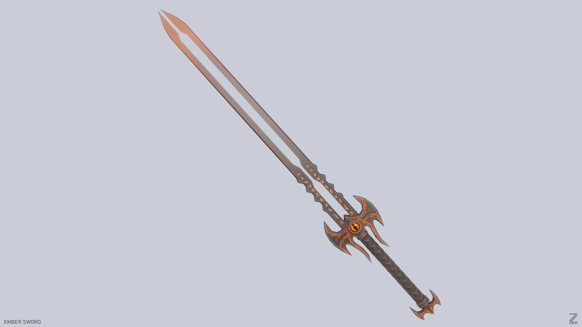 Espada de brasa Modelo 3D .c4d .max .obj .3ds .fbx .stl .blend 