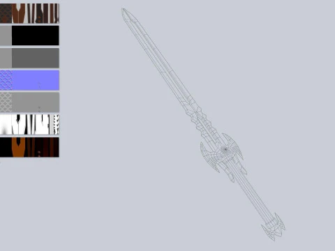 Espada de brasa Modelo 3D