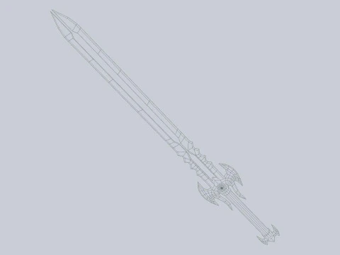 Espada de brasa Modelo 3D