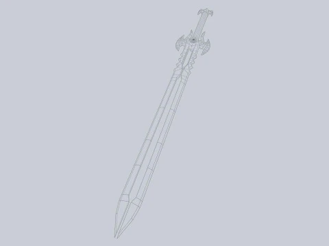 Espada de brasa Modelo 3D