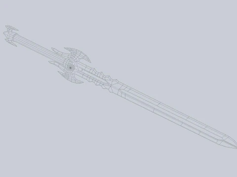 Espada de brasa Modelo 3D