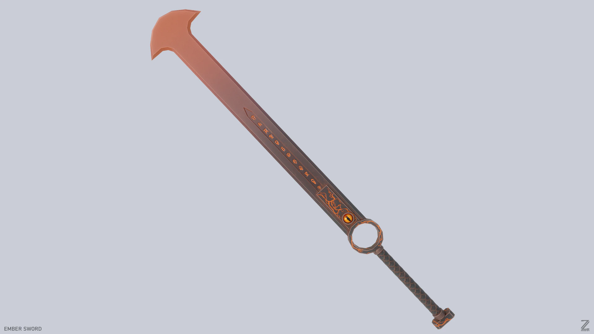 Ember sword 3D Model .c4d .max .obj .3ds .fbx .stl .blend 
