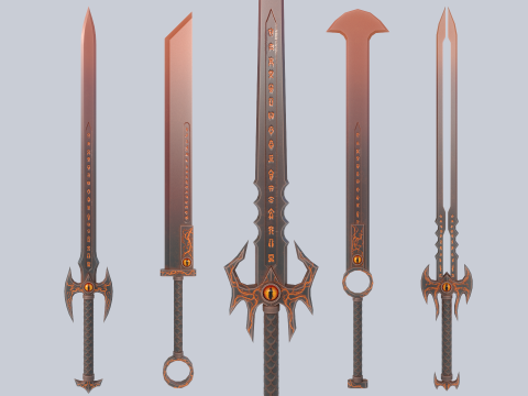 Ember sword collection 3D Модель