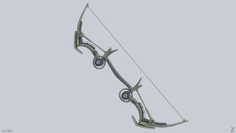 Scifi bow 3D Model .c4d .max .obj .3ds .fbx .stl .blend 