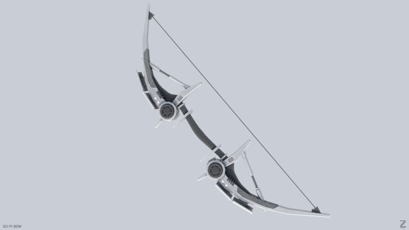 Scifi bow 3D Model .c4d .max .obj .3ds .fbx .stl .blend 