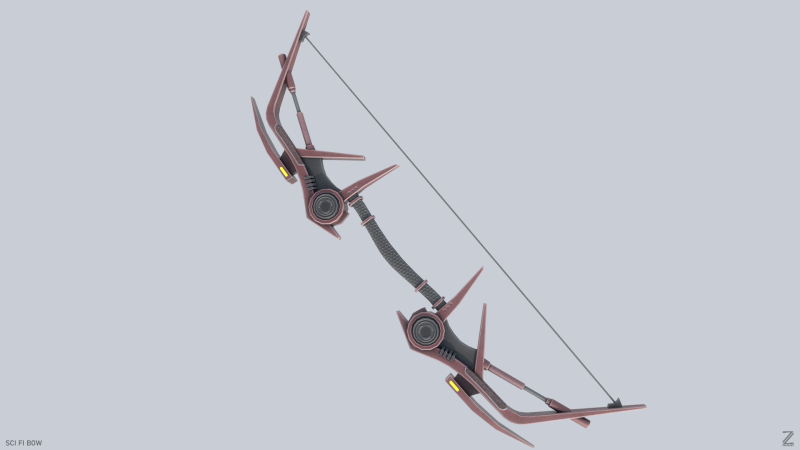 Scifi bow Model 3D .c4d .max .obj .3ds .fbx .stl .blend 