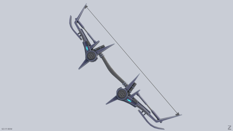 Scifi bow Model 3D .c4d .max .obj .3ds .fbx .stl .blend 