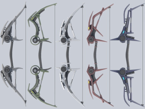 Scifi bow collection 3D-Modell