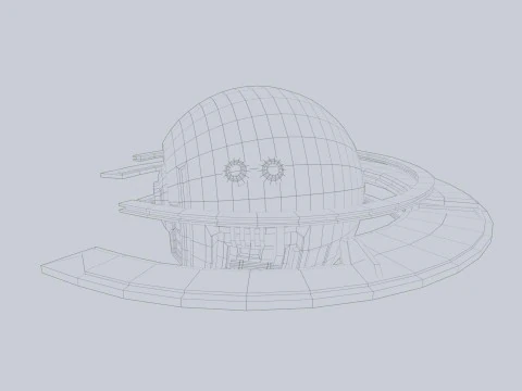 Sphere ship 3D Model