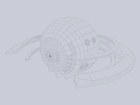 Sphere ship 3D Model