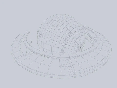 Sphere ship 3D Model