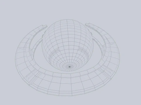 Sphere ship 3D Model