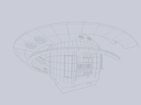 Sphere ship 3D Model