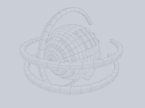 Sphere ship 3D Model