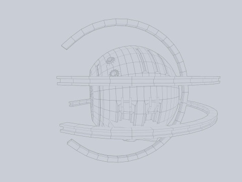 Sphere ship 3D Model