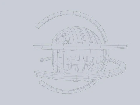 Sphere ship 3D Model