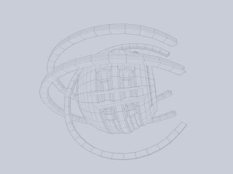 Sphere ship 3D Model